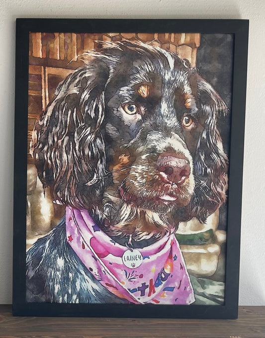 Pet Watercolor Photo