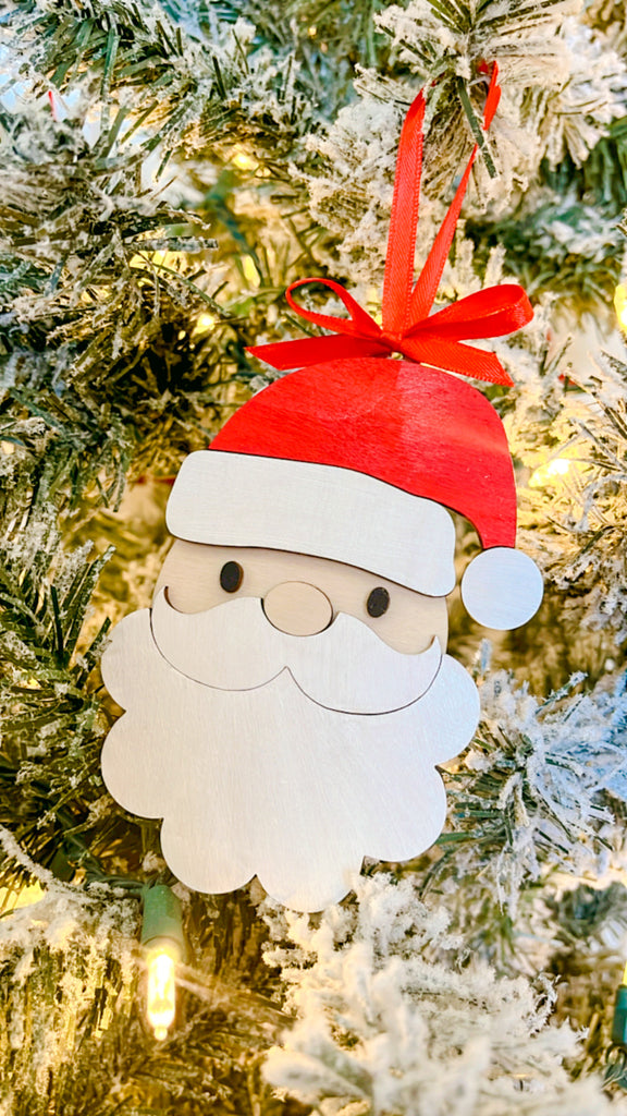 Santa Ornament Wooden DIY Paint Kit – Signs by Caitlin