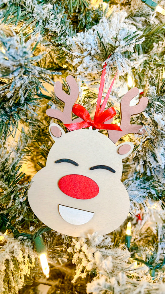 Reindeer Ornament Wooden DIY Paint Kit