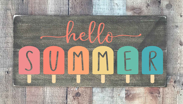 Popsicles Hello Summer (12x24)