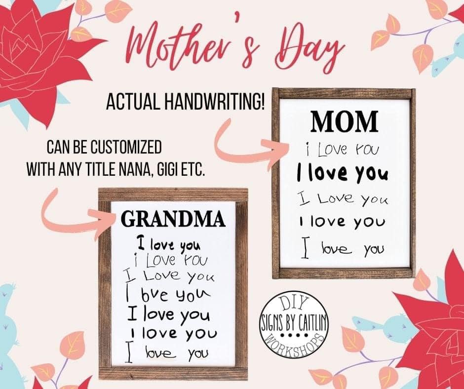 Mothers Day Signatures Sign