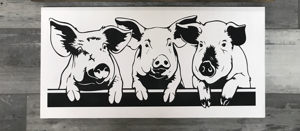 Three pigs (12x24)