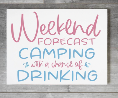 Weekend Forecast Camping with a chance of Drinking