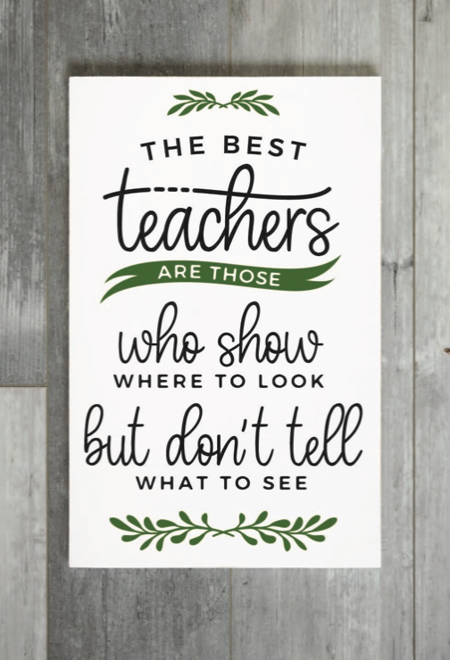 The Best Teachers are those who show