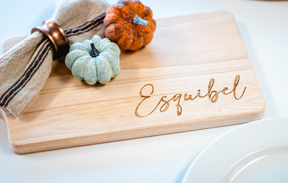 Last Name Cutting / Charcuterie Cutting Board with Handle