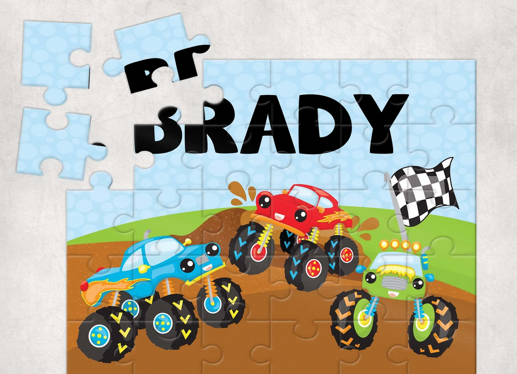Monster Truck Puzzle with Name
