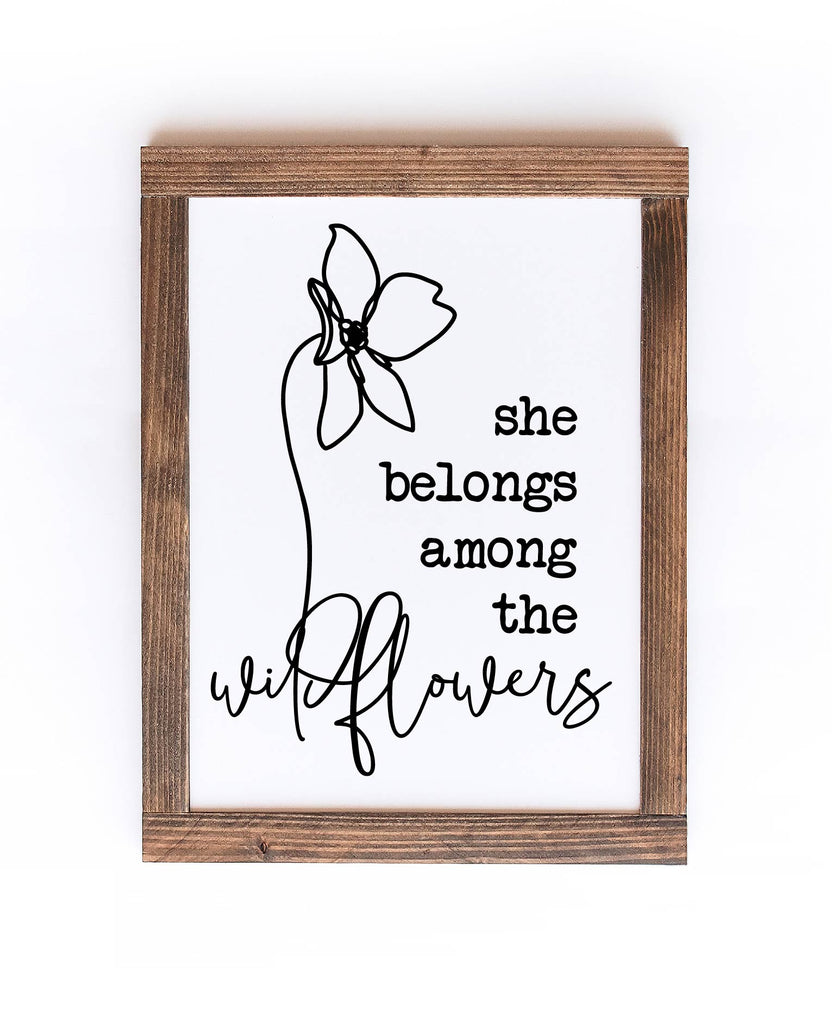 She Belongs Among the Wildflowers (12x16)