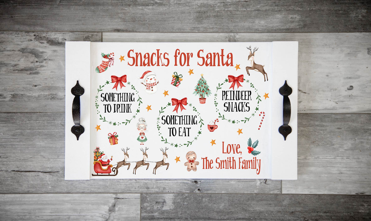 Personalized Snacks for Santa Tray