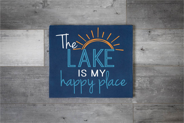 The Lake is My Happy Place (14x16)