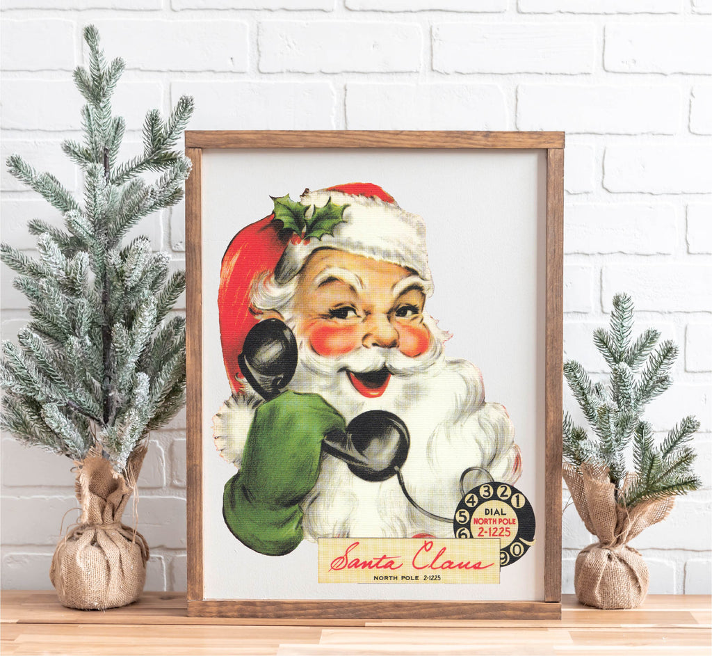 Vintage Santa Call Finished Sign