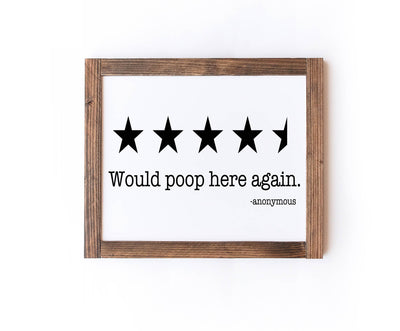 Would Poop Here Again (12x16)