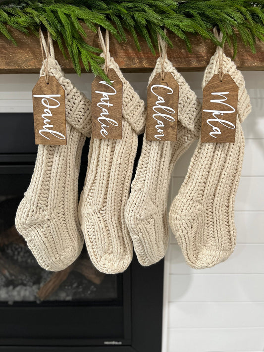 Personalized Wood Stocking Tag