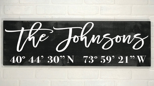 Last Name with coordinates