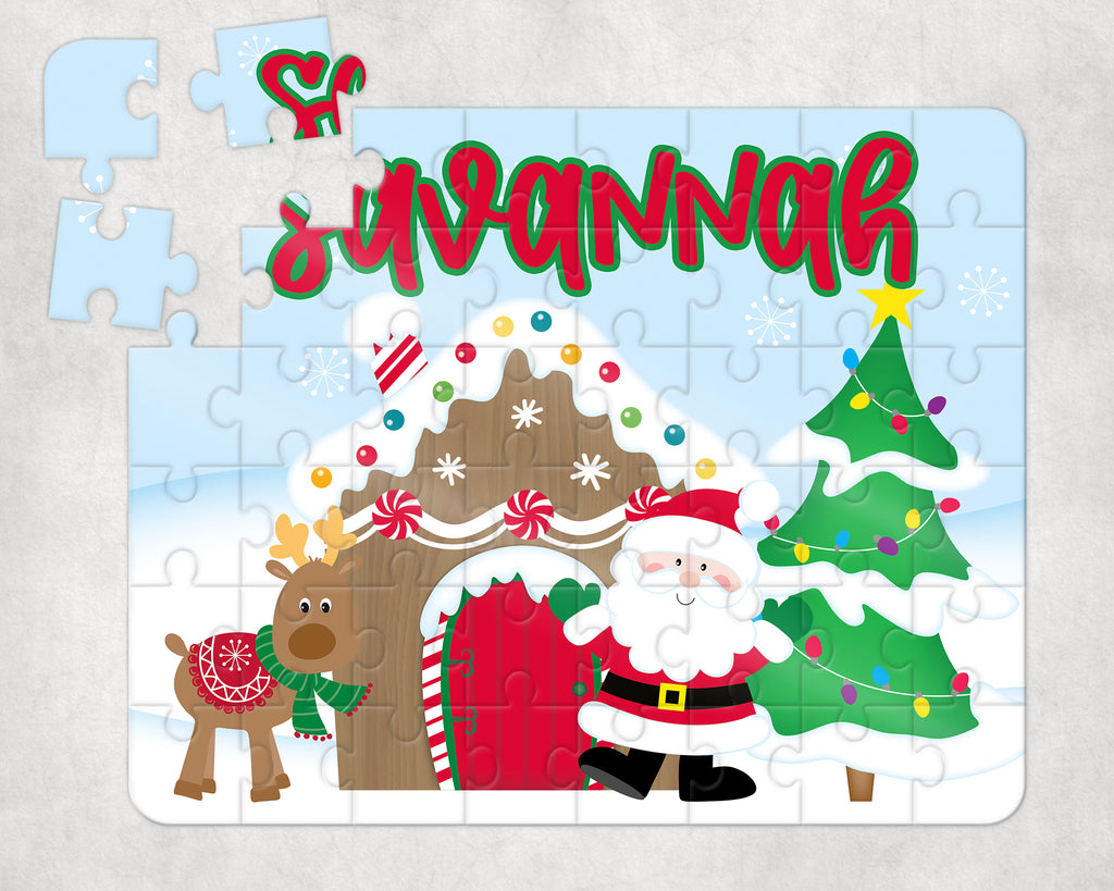 Santa Workshop Puzzle with Name
